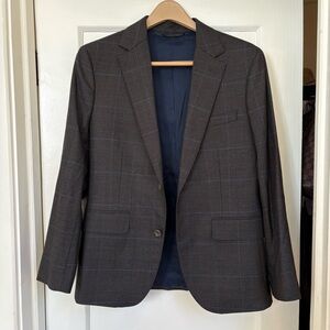 Bonobos Jetsetter Stretch Wool Plaid Jacket Blazer - 38S Slim - NWOT